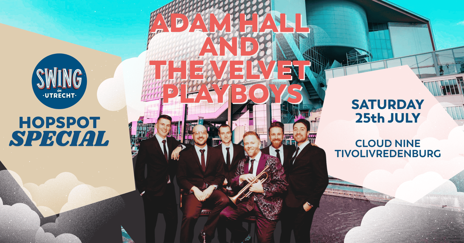 Swinging in the clouds: Adam Hall and The Velvet Playboys.