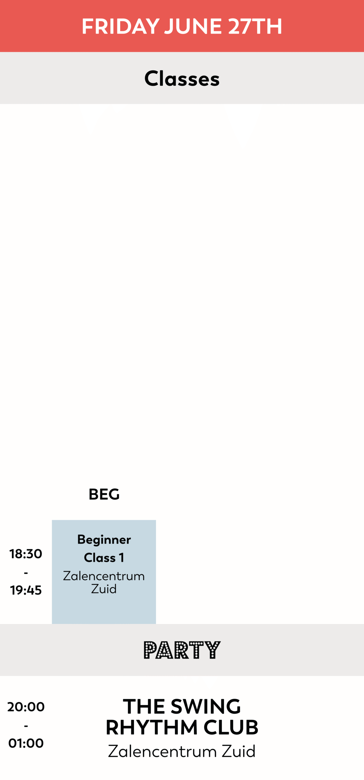 Friday schedule