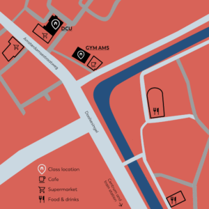 Map of the class location area
